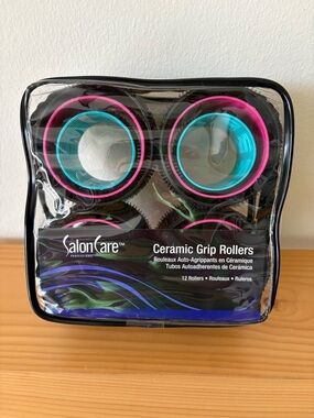 Salon Care Ceramic Grip Rollers 12 Rollers 2-inch, 2.5-inch, and 3-inch